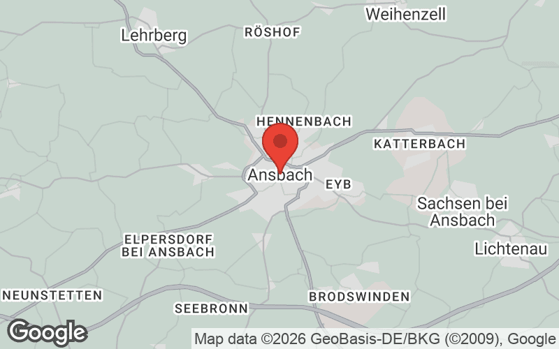 Karte von Ansbach