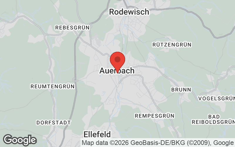 Karte von Auerbach (Vogtland)