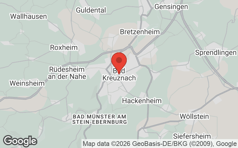 Karte von Bad Kreuznach