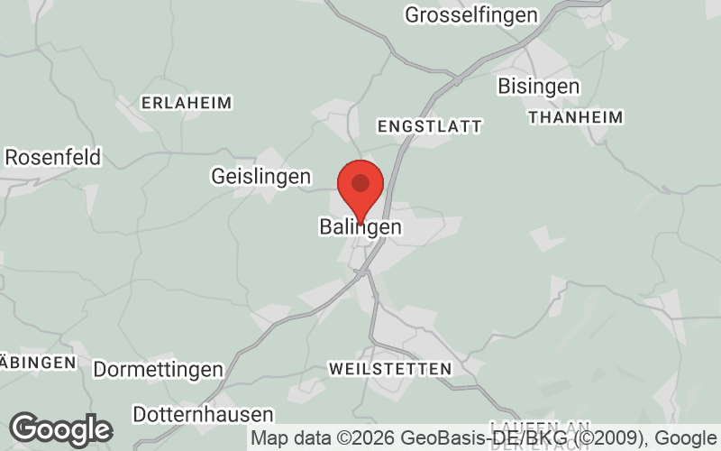 Karte von Balingen