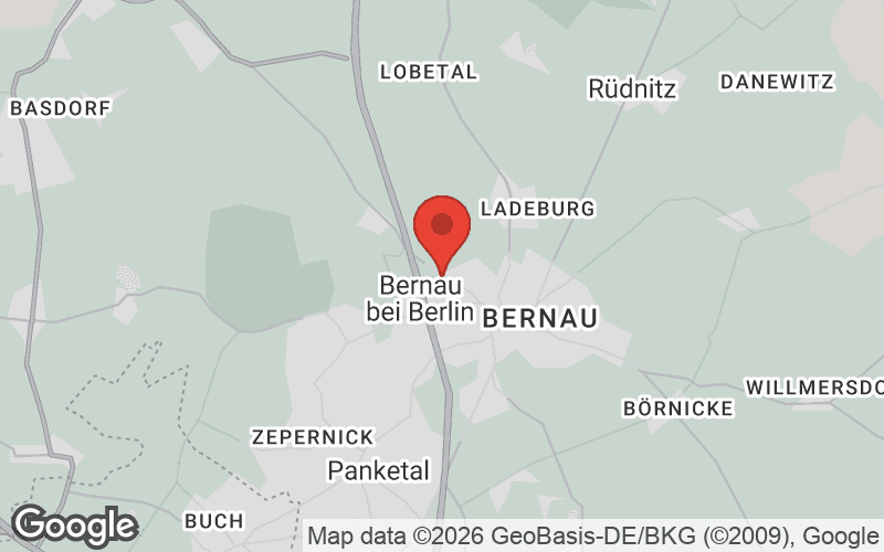 Karte von Bernau bei Berlin