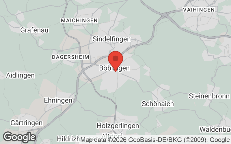 Karte von Böblingen