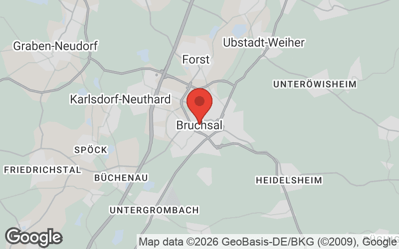 Karte von Bruchsal