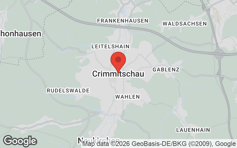 Karte von Crimmitschau