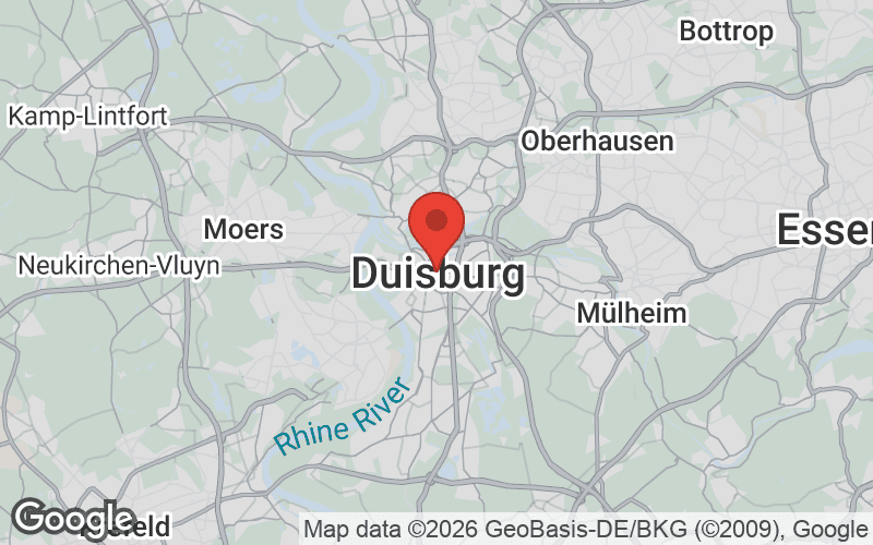 Karte von Duisburg
