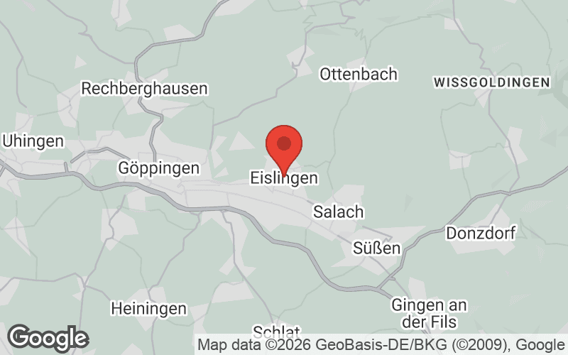 Karte von Eislingen (Fils)