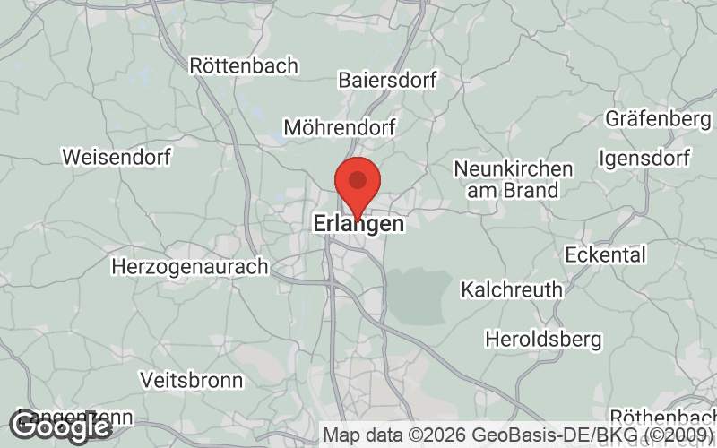 Karte von Erlangen