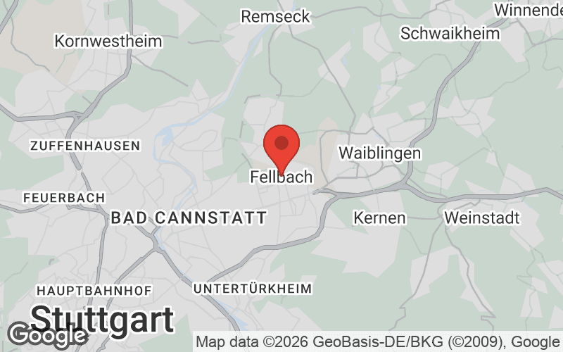 Karte von Fellbach