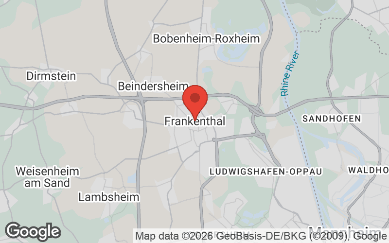 Karte von Frankenthal (Pfalz)