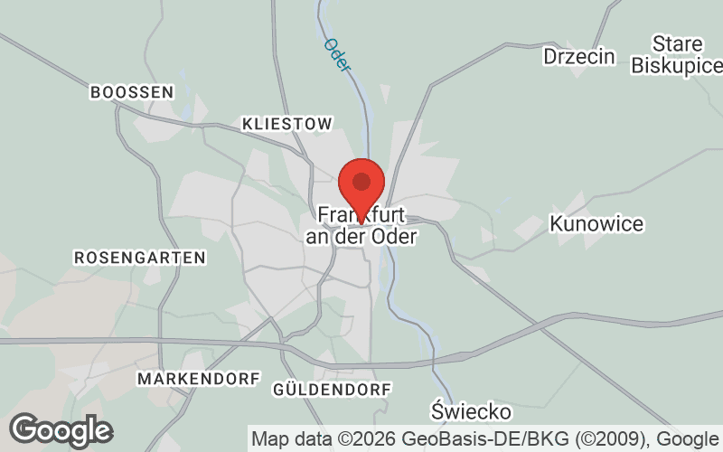 Karte von Frankfurt an der Oder