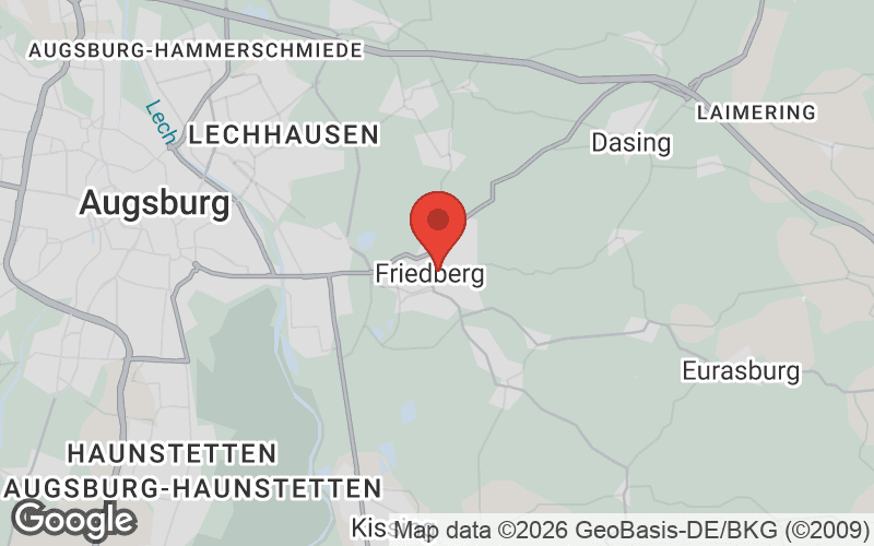 Karte von Friedberg (Bayern)