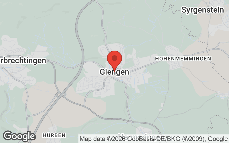 Karte von Giengen an der Brenz