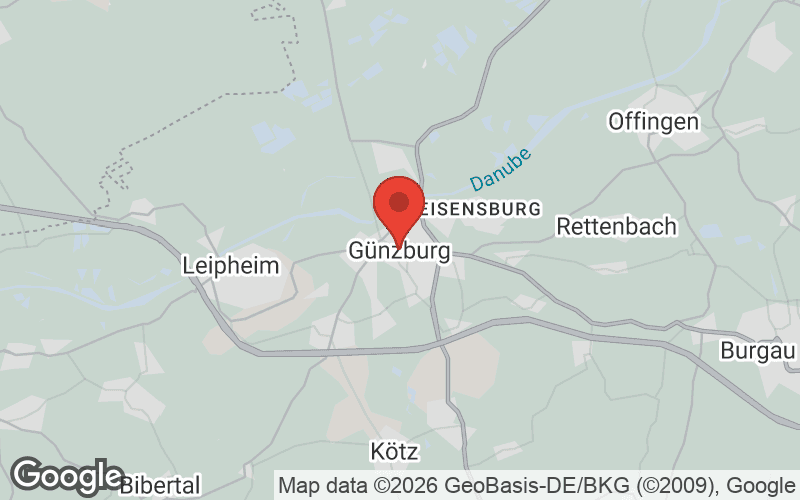 Karte von Günzburg
