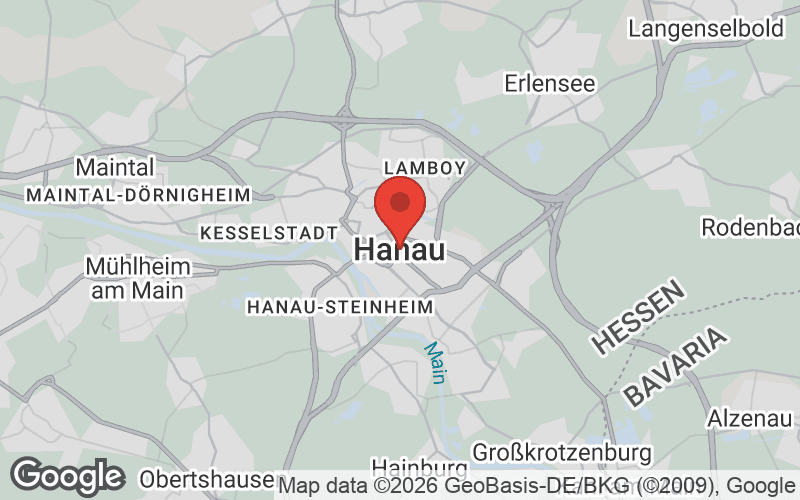 Karte von Hanau