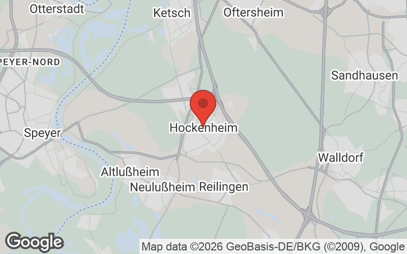 Karte von Hockenheim