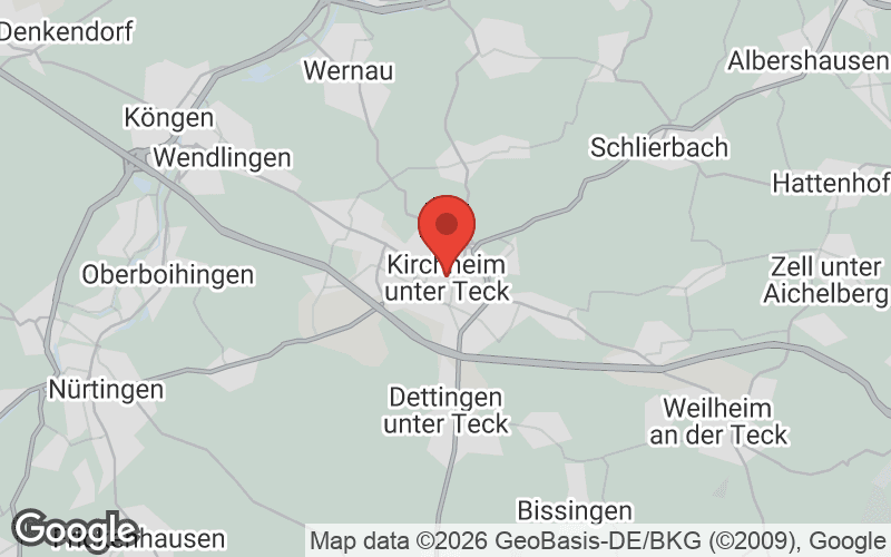 Karte von Kirchheim unter Teck