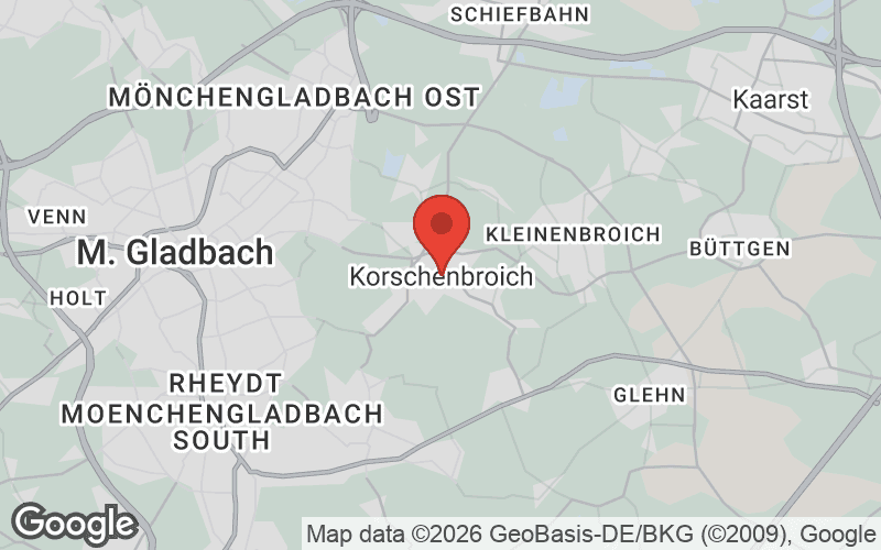 Karte von Korschenbroich
