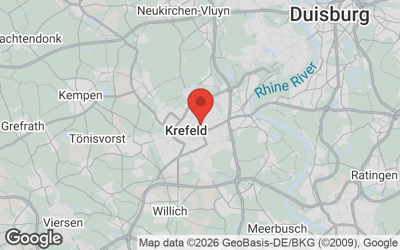 Karte von Krefeld