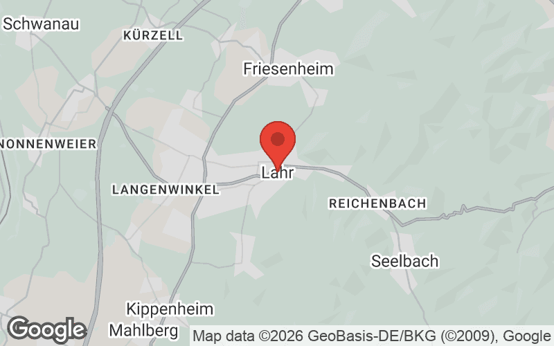 Karte von Lahr im Schwarzwald