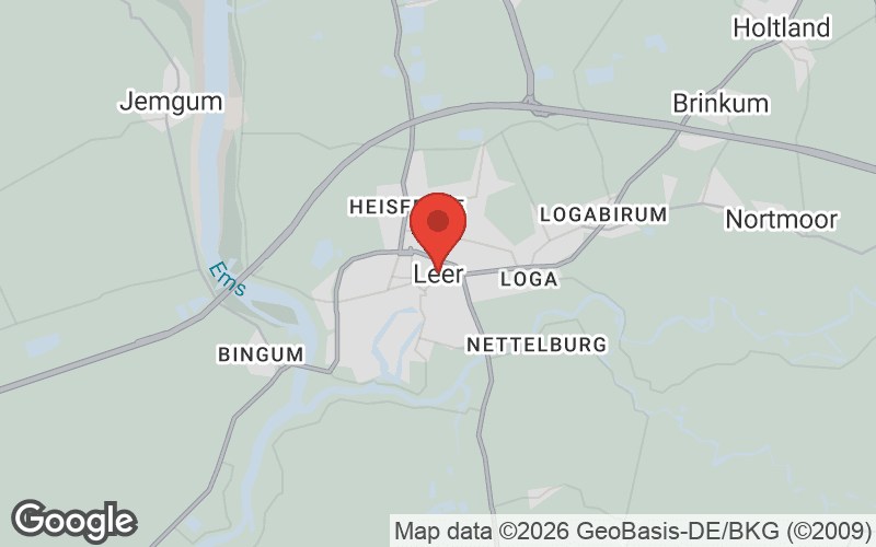 Karte von Leer (Ostfriesland)