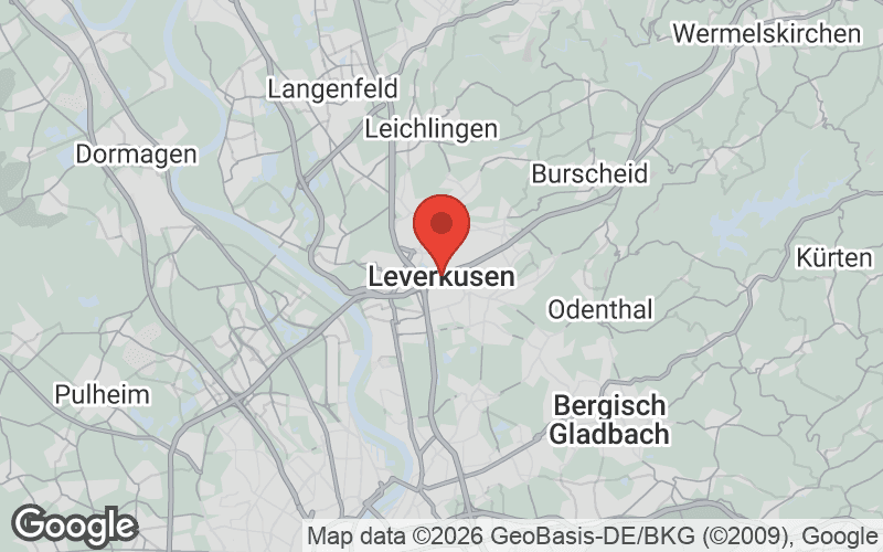 Karte von Leverkusen