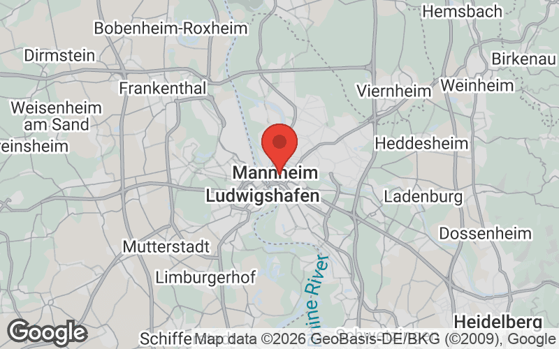 Karte von Mannheim