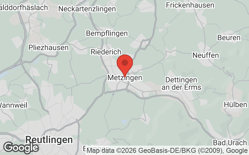 Karte von Metzingen