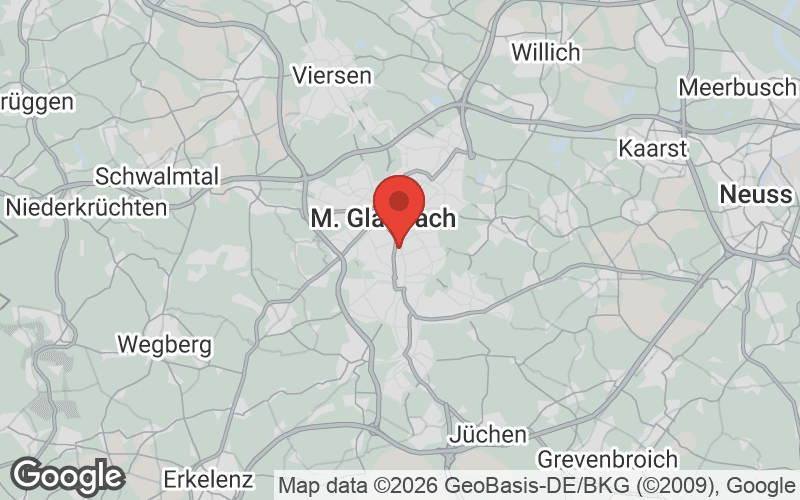 Karte von Mönchengladbach