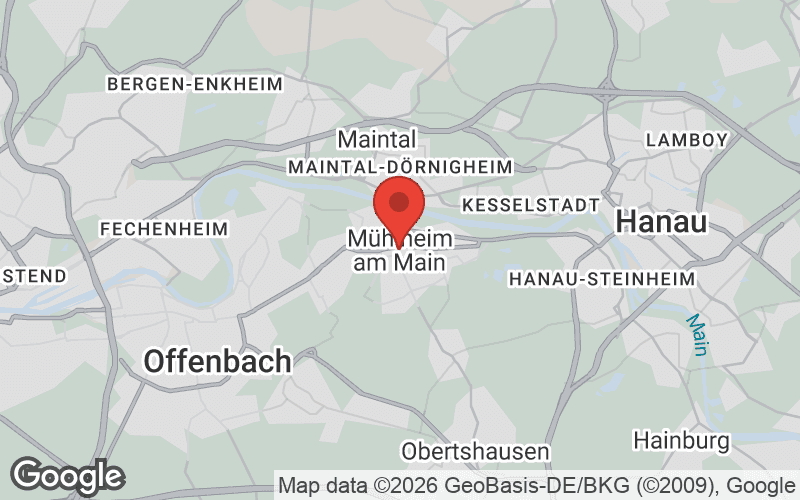 Karte von Mühlheim am Main