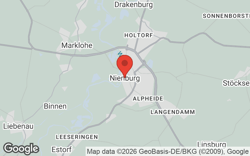 Karte von Nienburg (Weser)