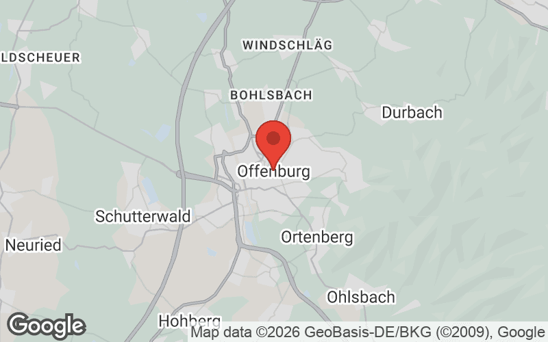 Karte von Offenburg