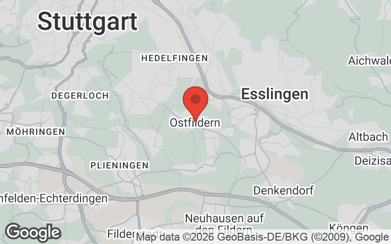 Karte von Ostfildern
