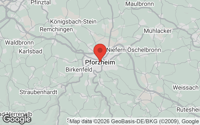 Karte von Pforzheim