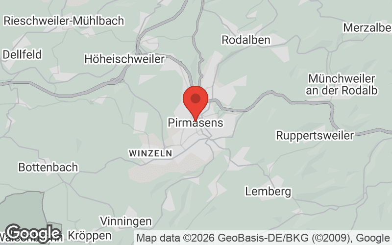 Karte von Pirmasens