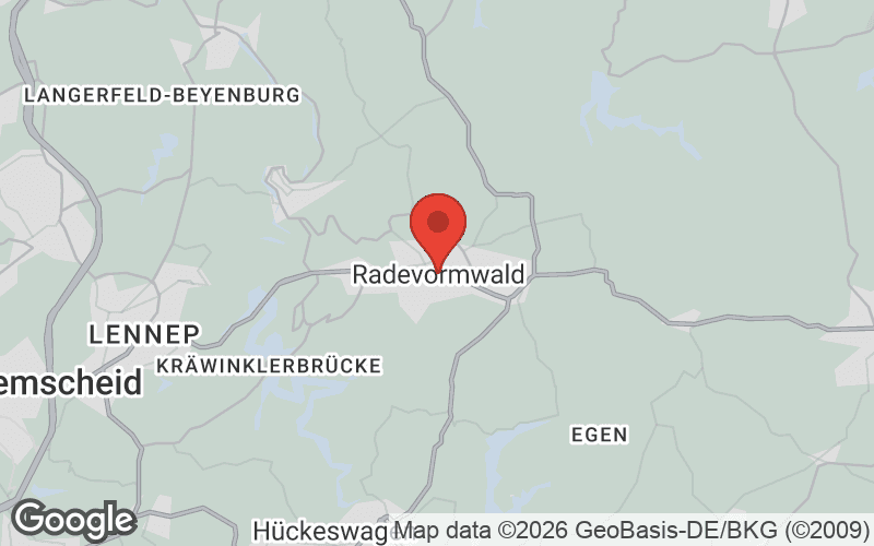 Karte von Radevormwald auf der Höhe