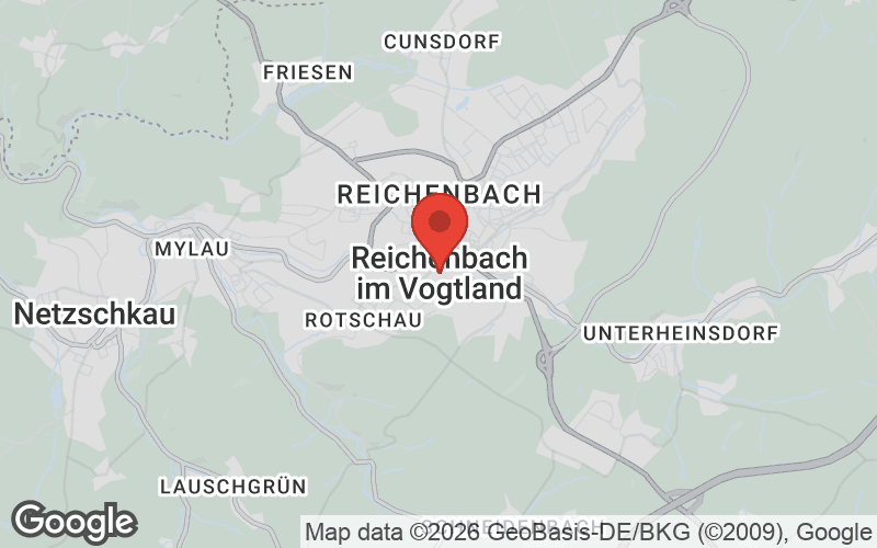 Karte von Reichenbach im Vogtland