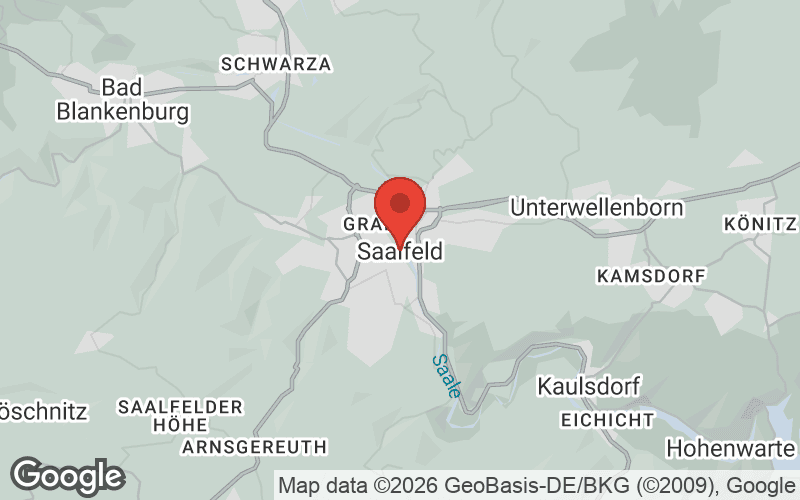 Karte von Saalfeld (Saale)