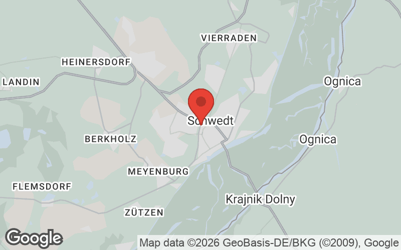 Karte von Schwedt (Oder)