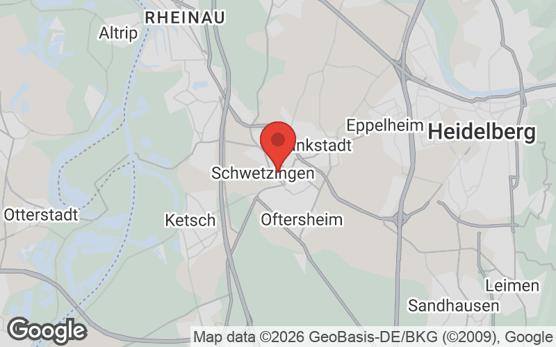 Karte von Schwetzingen