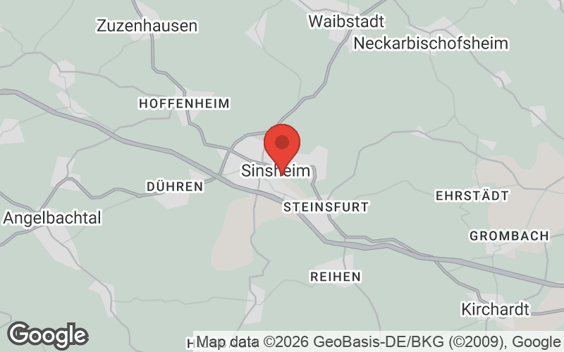 Karte von Sinsheim