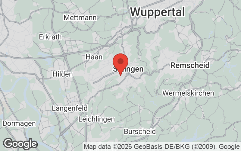 Karte von Solingen