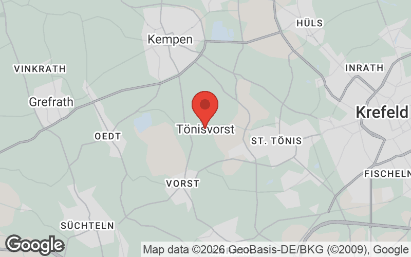 Karte von Tönisvorst