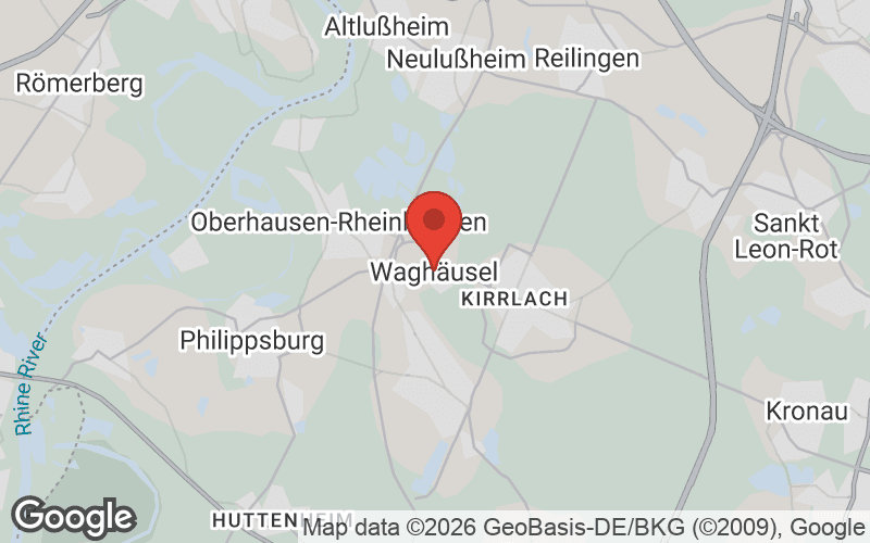 Karte von Waghäusel