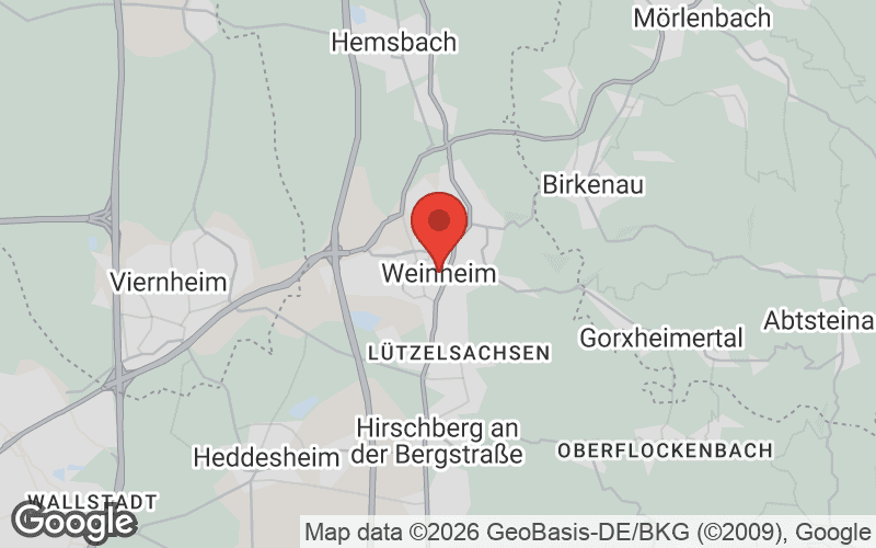 Karte von Weinheim