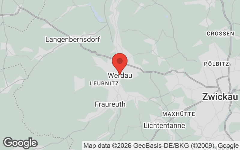 Karte von Werdau