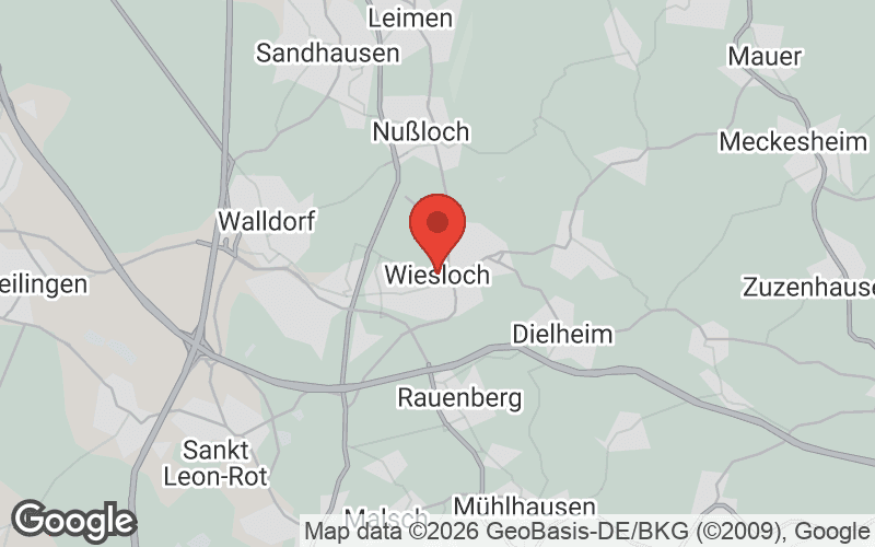 Karte von Wiesloch