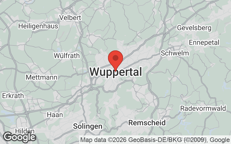 Karte von Wuppertal