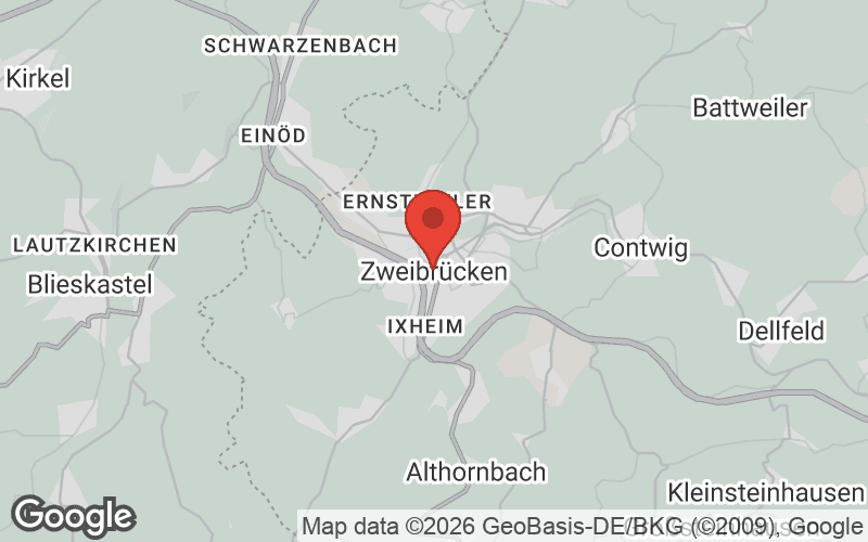 Karte von Zweibrücken