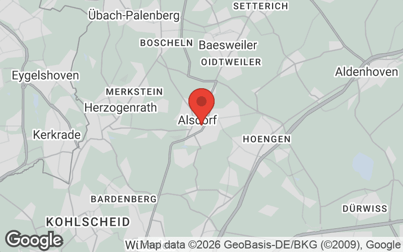 Karte von Alsdorf