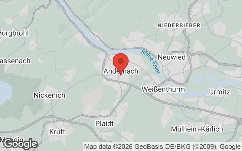 Karte von Andernach